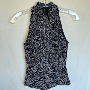 Cache Women's Paisley Beaded Top Gorgeous New years Holidays Size Small